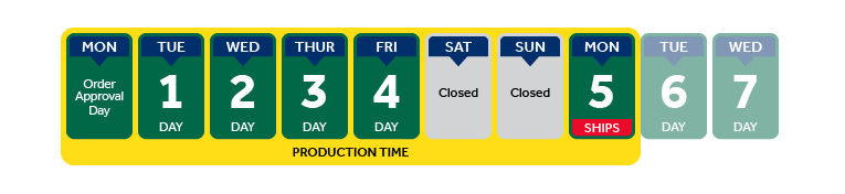 5 Business Days Standard Infographic